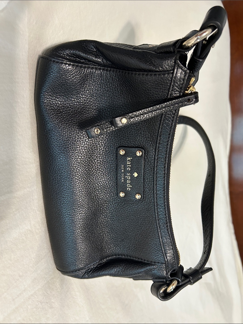 kate spade Black Pebbled Leather Crossbody Purse